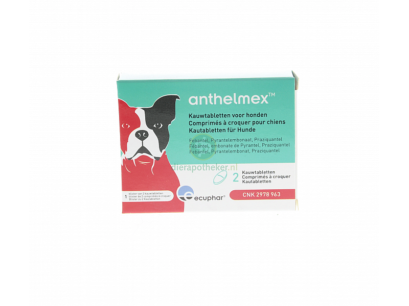 Anthelmex Ecuphar 2 smakelijke kauwtabletten ontworming hond