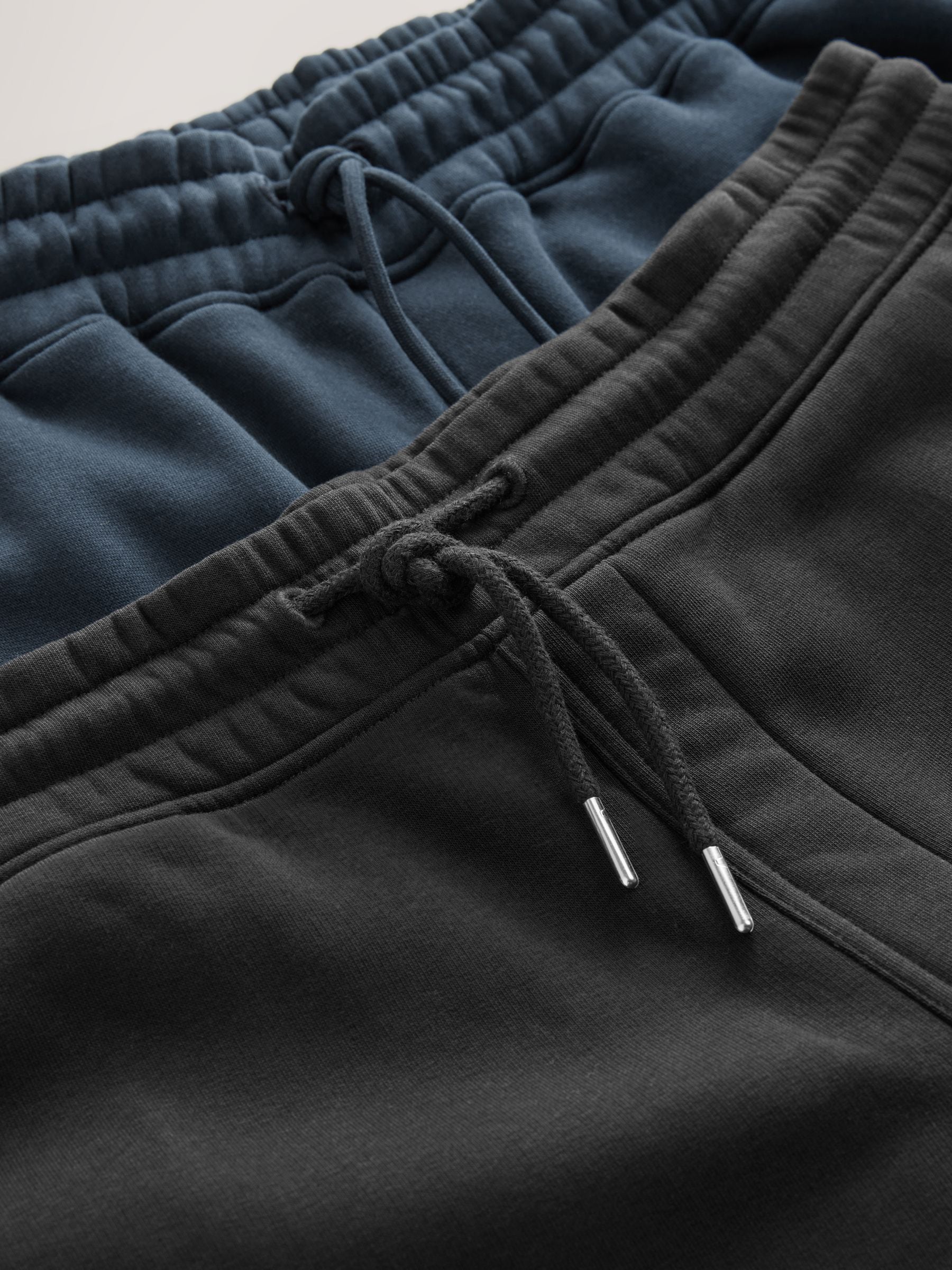 Zwart/marineblauw - Zachte jerseyshorts verpakking van 2