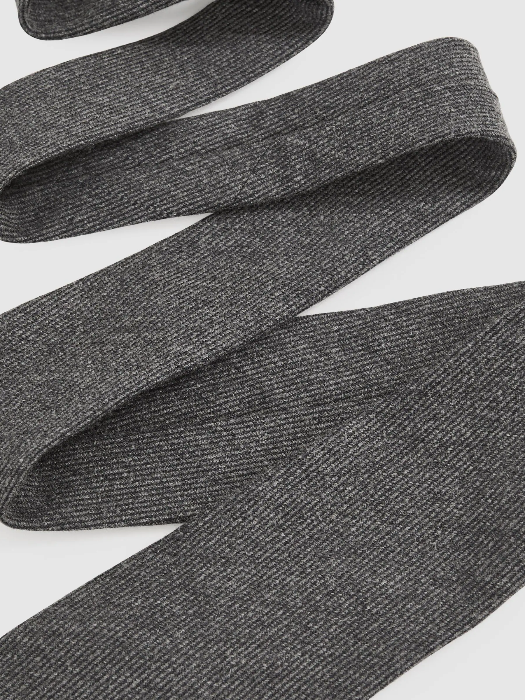 Antraciet - Reiss Donato Wool-Silk Textured Tie