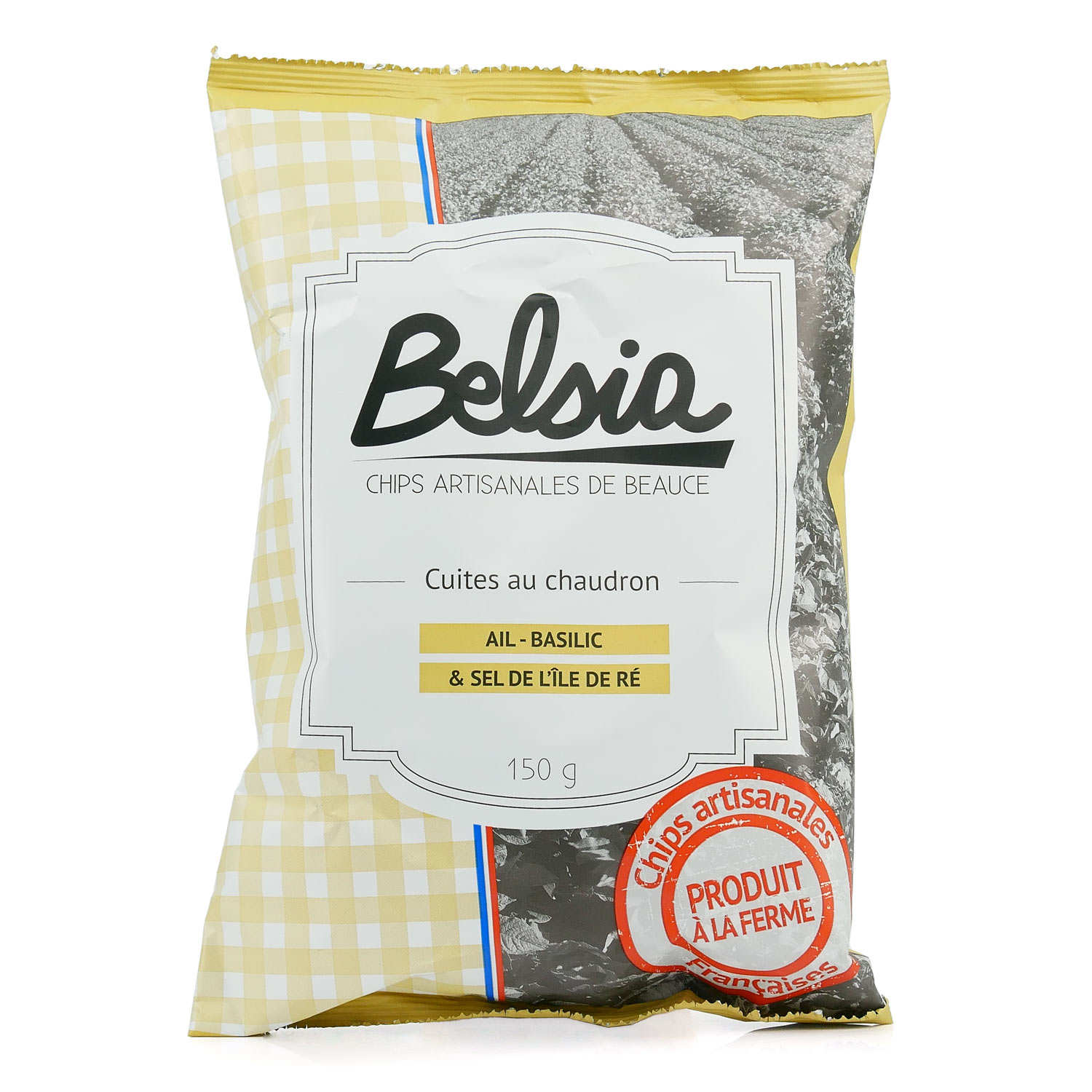 Chips artisanales de Beauce ail, basilic et sel de l'Île de Ré
