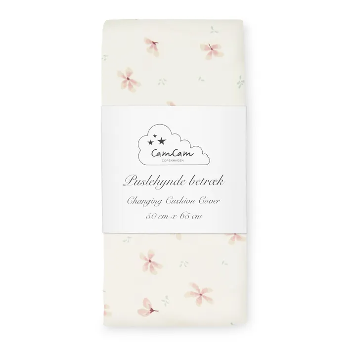 Cam Cam Housse de matelas à langer Windflower en coton bio | Crème
