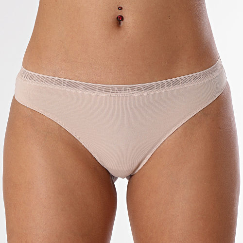 Lot De 3 Strings Femme 4890 Noir Blanc Beige