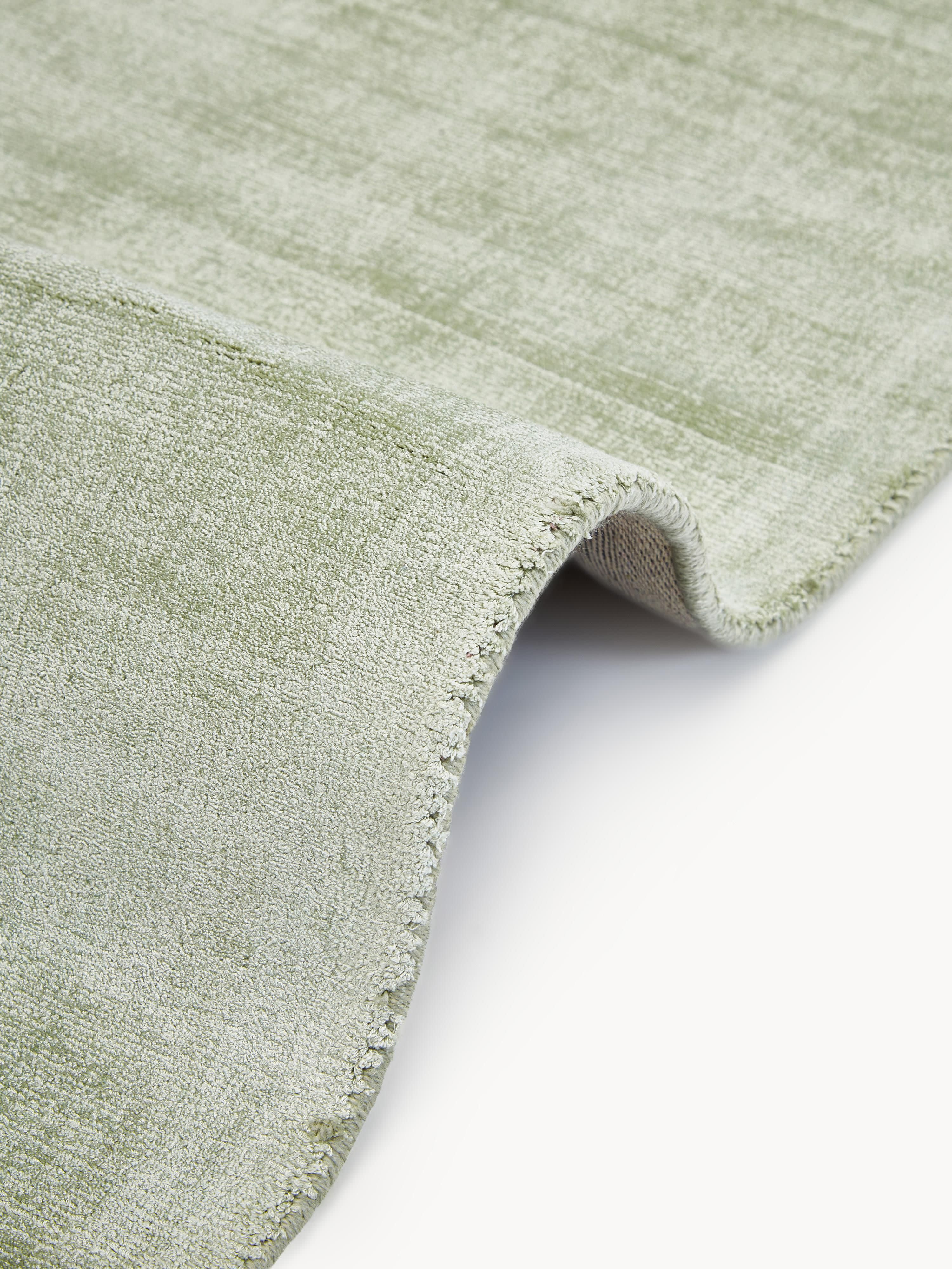Handgeweven viscose vloerkleed Jane