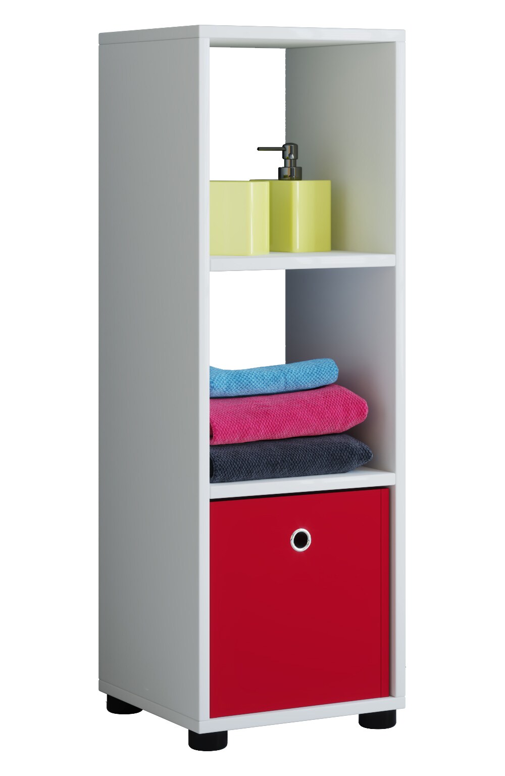 VCM Holz Badmöbel Midischrank Badregal Badschrank Badezimmer Möbel Regal Benas-3