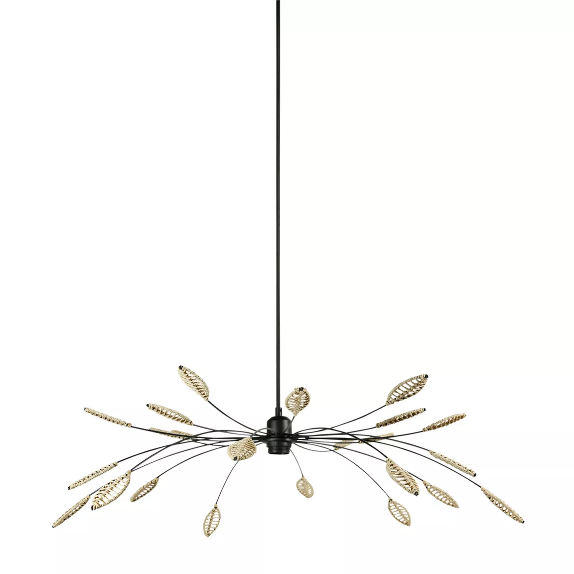 Suspension métal et pétales (D80 cm) Ellisse Naturel