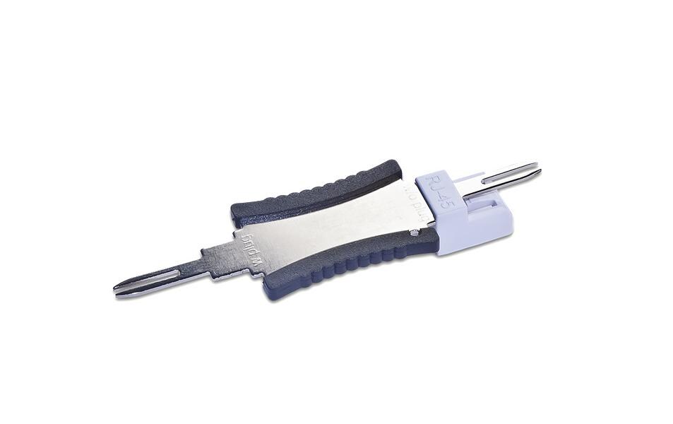 Versperrwerkzeug Keystone LOCKSetzt Patchkabel in einem KAT6 Keystone Modul fest