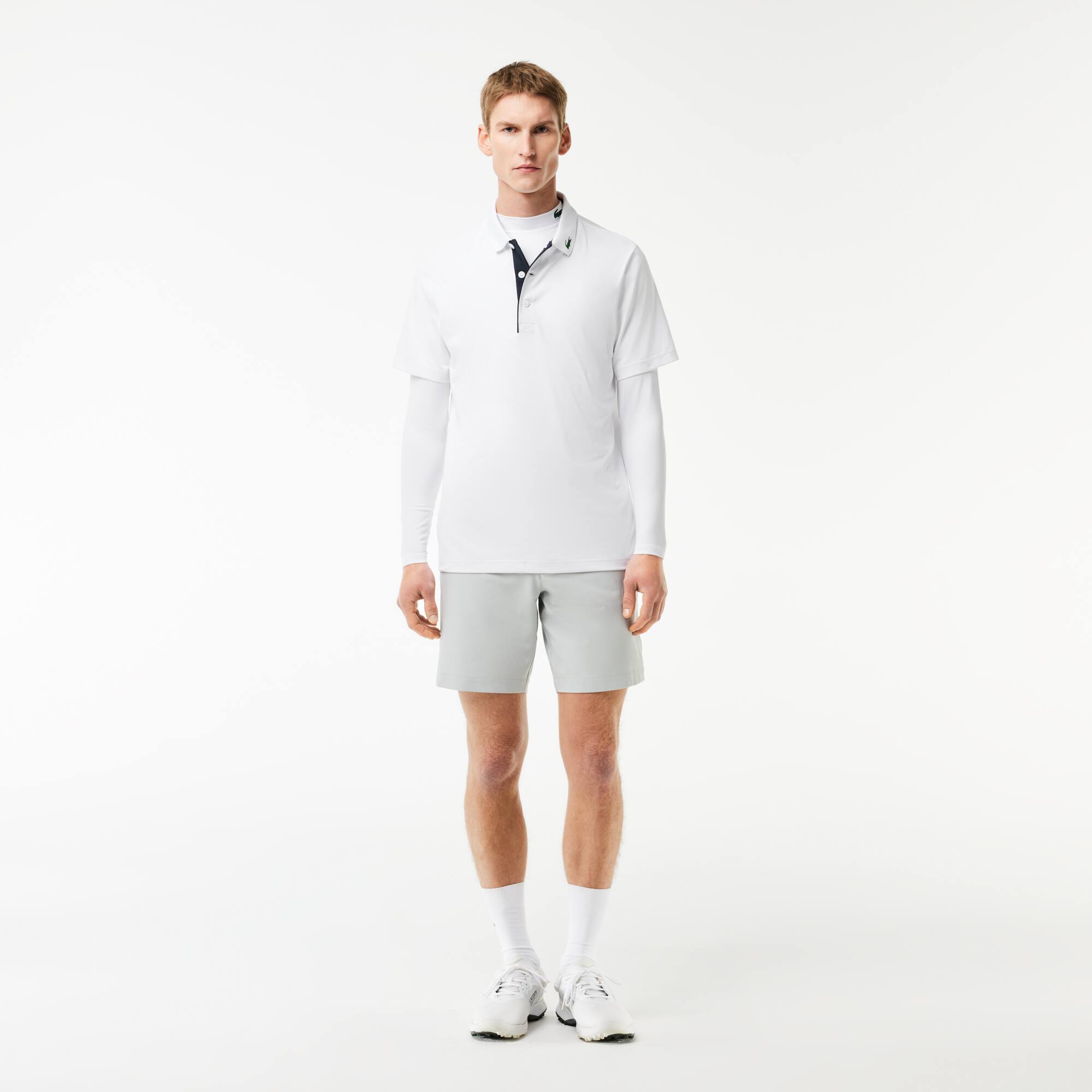 Langärmeliges Sport T-Shirt aus recycelten Fasern T-Shirts - Weiss - Lacoste - Herren