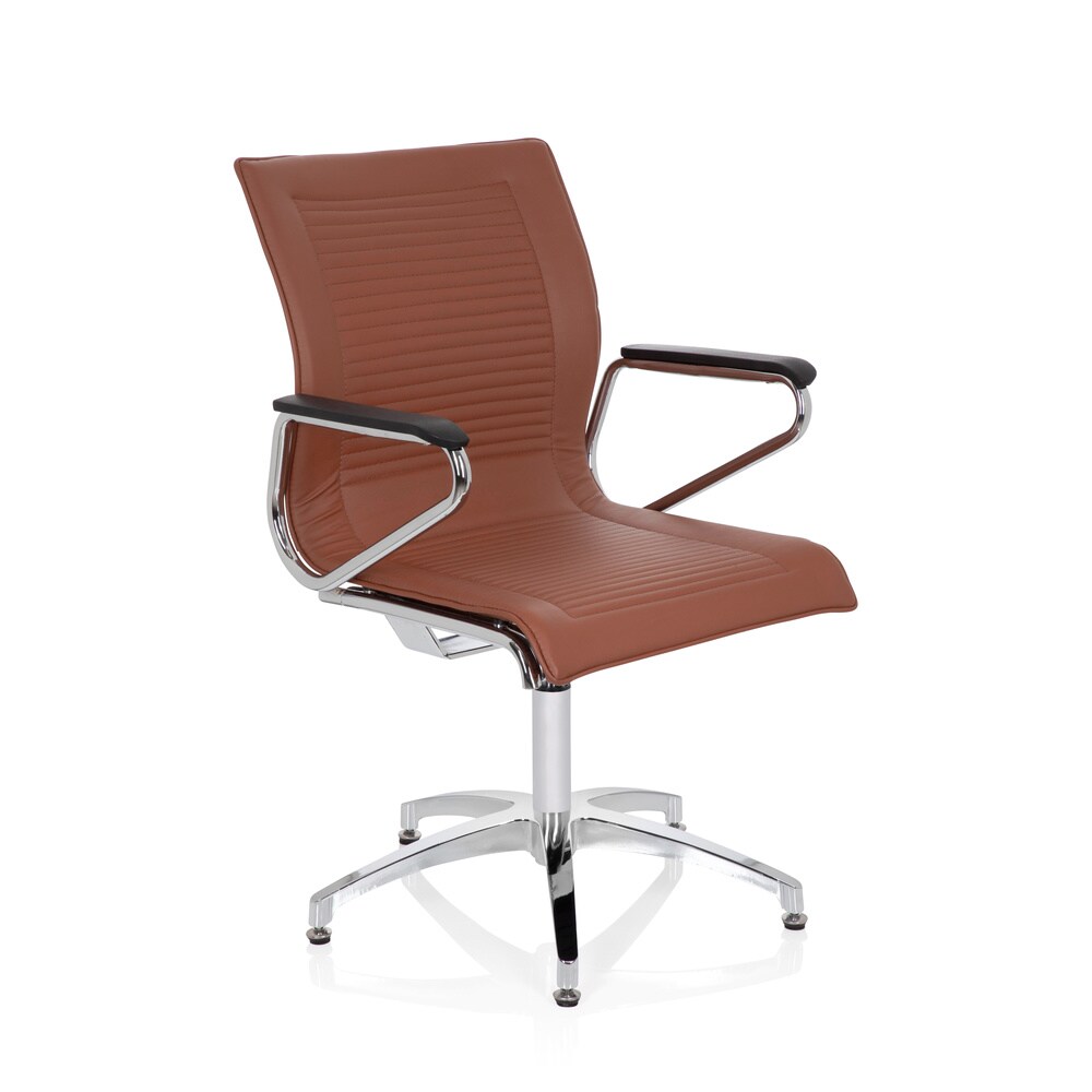 Besucherstuhl Konferenzstuhl ASTONA V Kunstleder mit Armlehnen hjh OFFICE