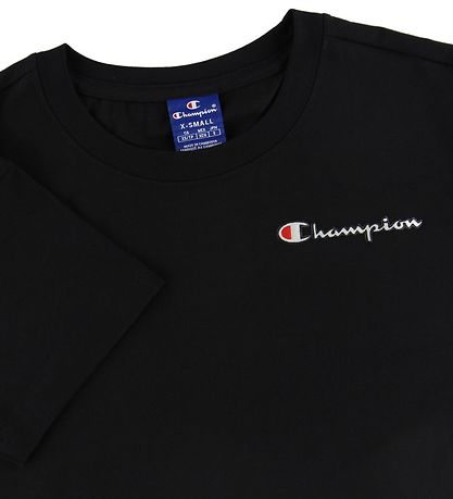 Champion Fashion T-Shirt - Schwarz m. Logo