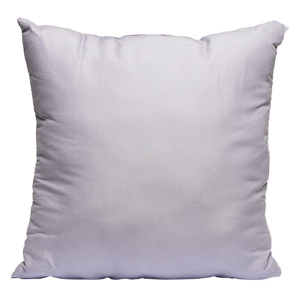 Coussin carré en polyester gris
