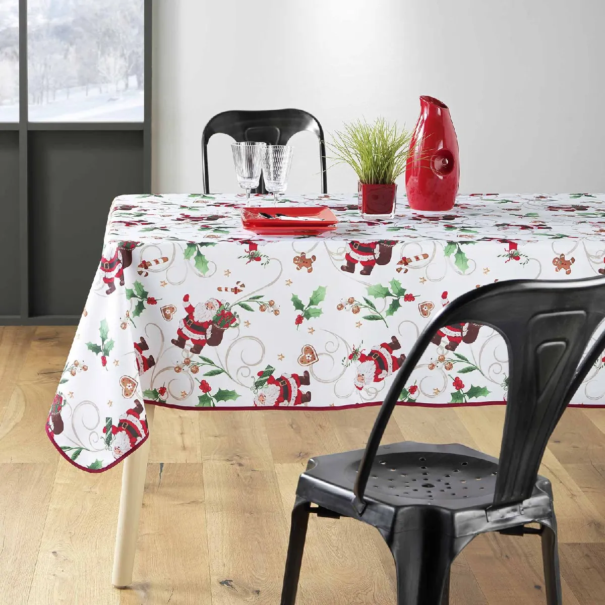 Nappe Antitache Père Noël 150 x 240 cm - Douceur d'intérieur