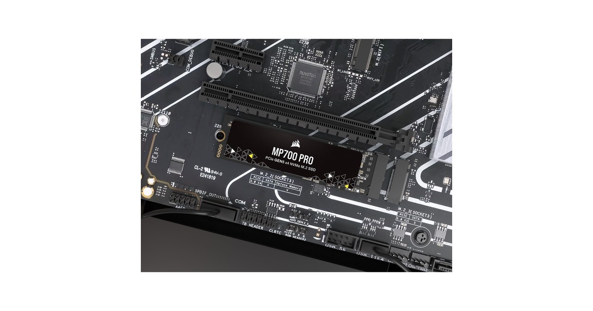 CorsairMP700 PRO 2 TB SSD  (PCIe Gen5 x4 NVMe 2.0, M.2 2280, 3D TLC NAND)
