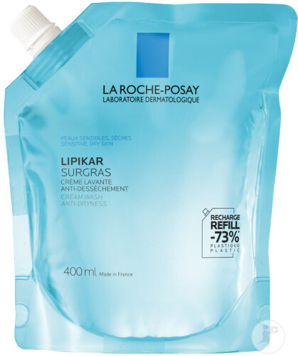 La Roche-Posay Lipikar Surgras Crème Lavante Anti-Dessèchement Eco-Recharge 400ml