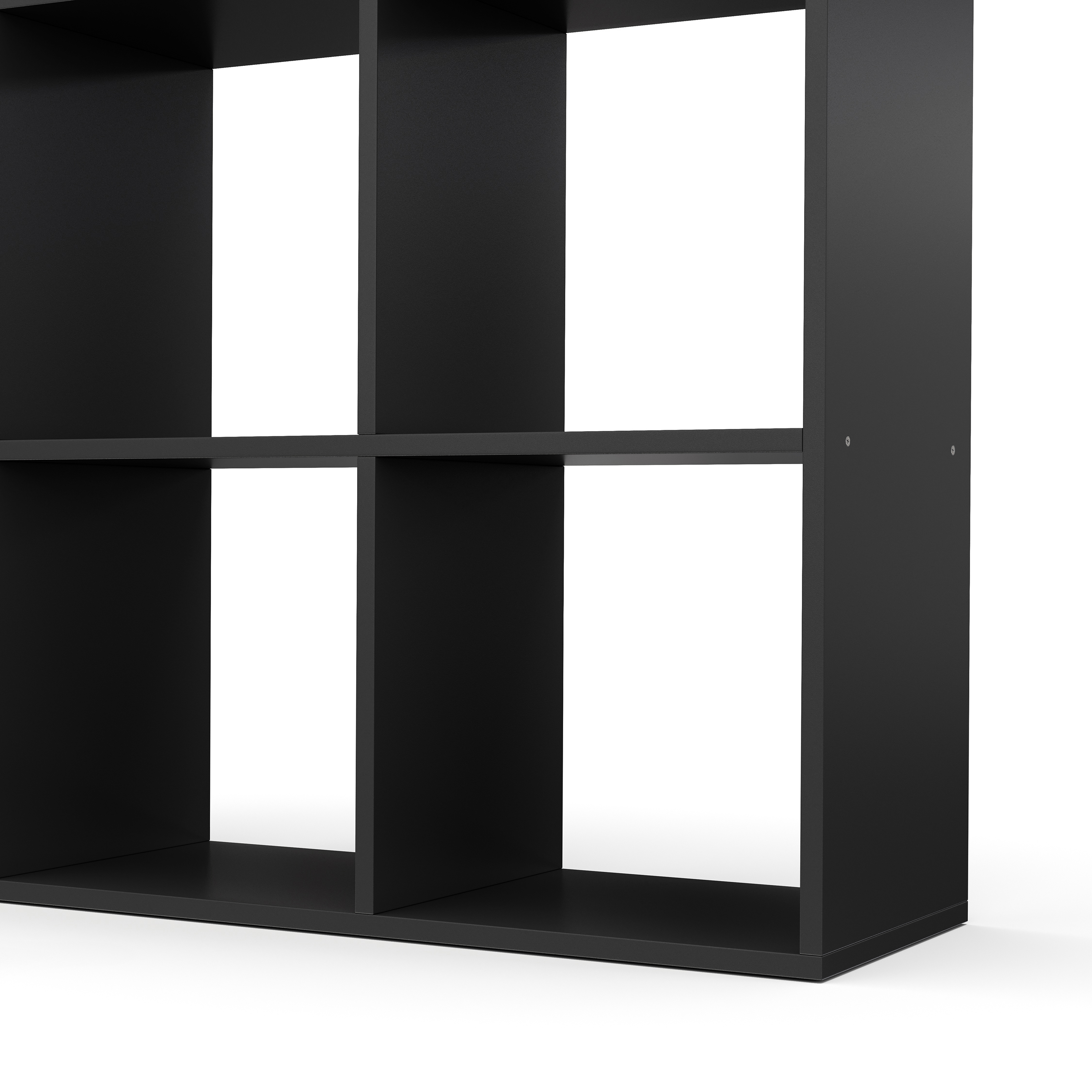 Bücherregal Raumteiler NOUR 9 Fächer 107 x 107 cm schwarz