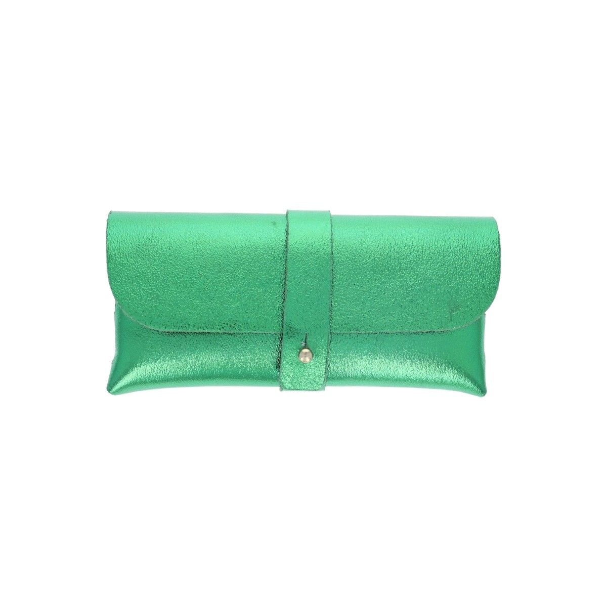 Etui à lunettes cuir vert émeraude  Maison Suzanne