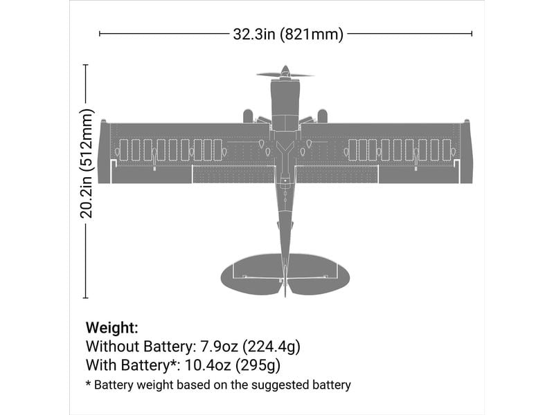 E-flite Motorflugzeug Micro Srappy 800 mm EP AS3X & SAFE, B Flugmodell im UMX Format
