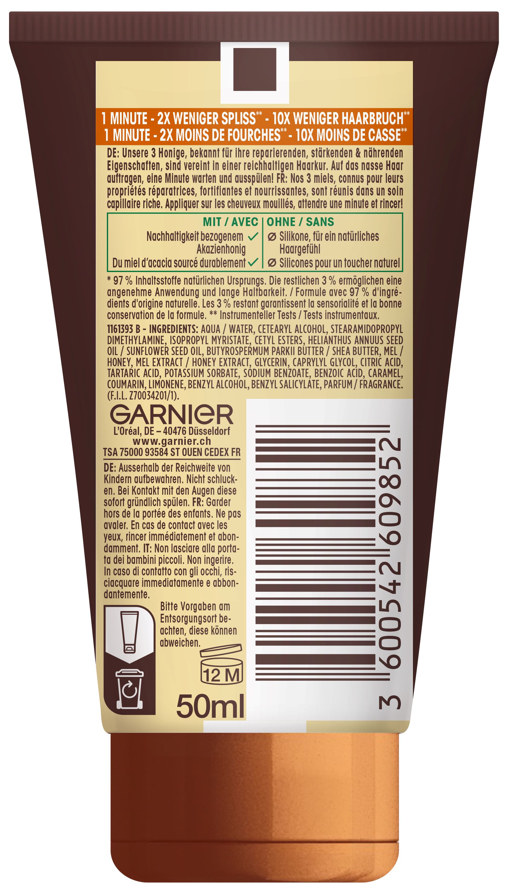 GARNIER Wahre Schätze Maske Honig Mini 50 ml