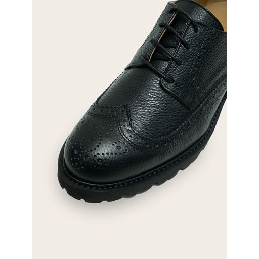 S.T. Valentin Lightweight Brogue Derby Sko, Black Grained, 45