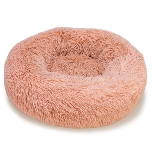 Cama redonda macia rosa para animais de estimação Arquivet