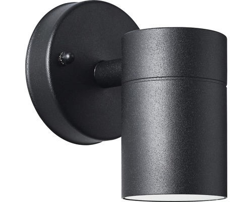 Buitenwandspot, 1-lichts, H 12,5 cm, zwart