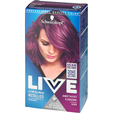 Permanent hårfarve U69 Amethyst Chrome m. kokosolie