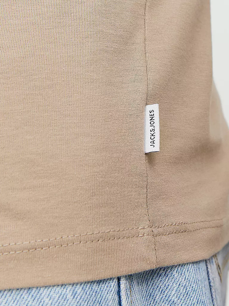 JACK & JONES T-Shirt JJEORGANIC beige