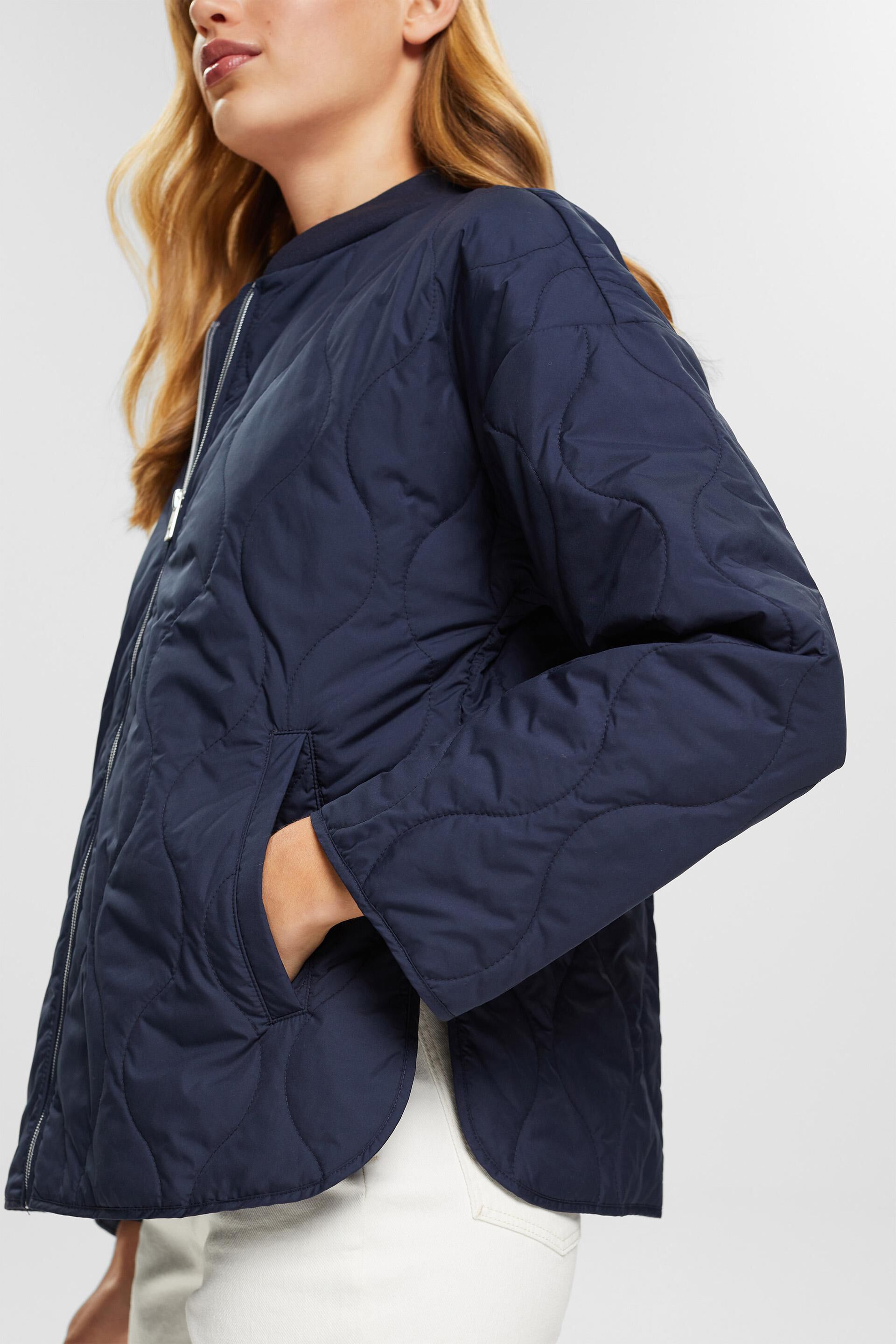 Blouson bombardier extra léger d’aspect matelassé