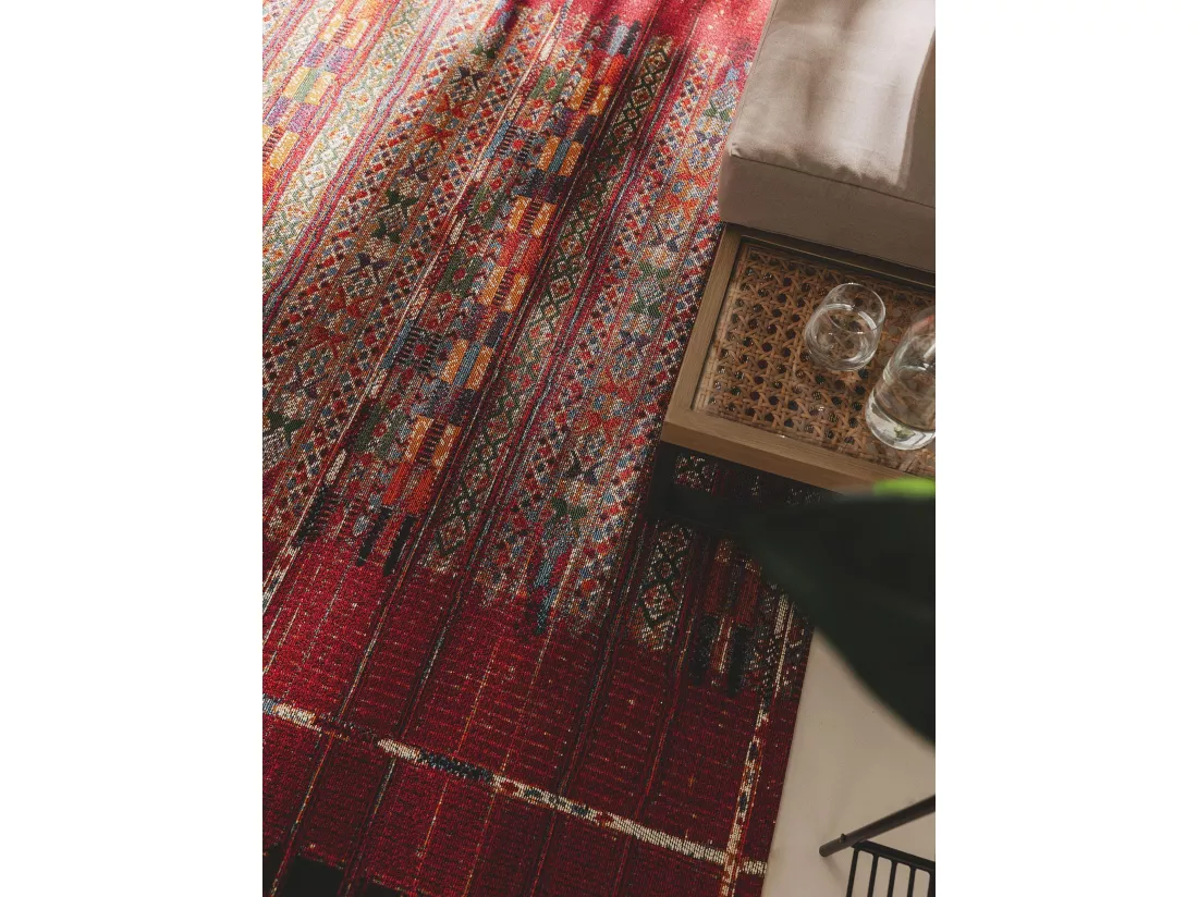 Tapis d'extérieur & intérieur Artis Multicouleur/Rouge 80x165 cm
