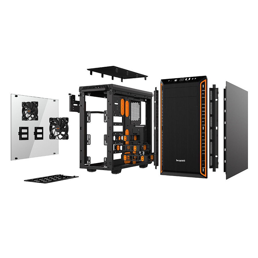 be quiet! Pure Base 600 Window - Noir/Orange