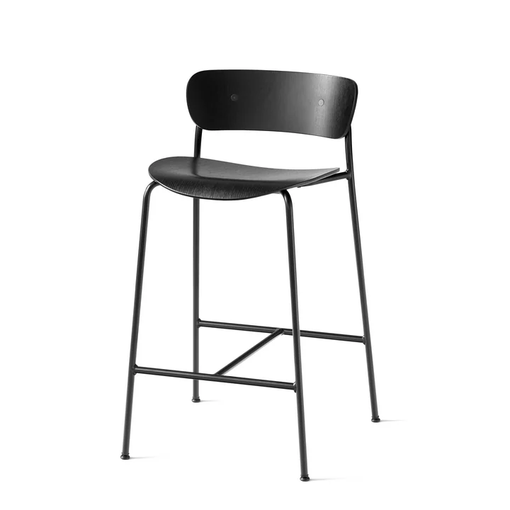 &Tradition - Pavilion Barhocker AV7, H 85 cm, schwarz / Eiche schwarz lackiert