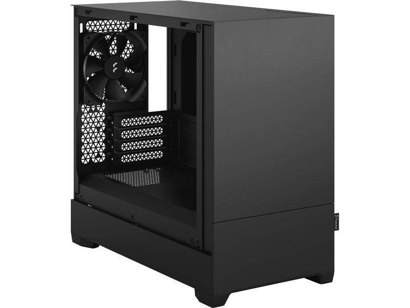 Fractal Design PC-Gehäuse Pop Mini Silent Solid Schwarz Mini-Tower mit drei vorinstallierten 120-mm-Lüftern