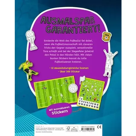 Ravensburger Mein Ausmalstickerbuch: Fußball