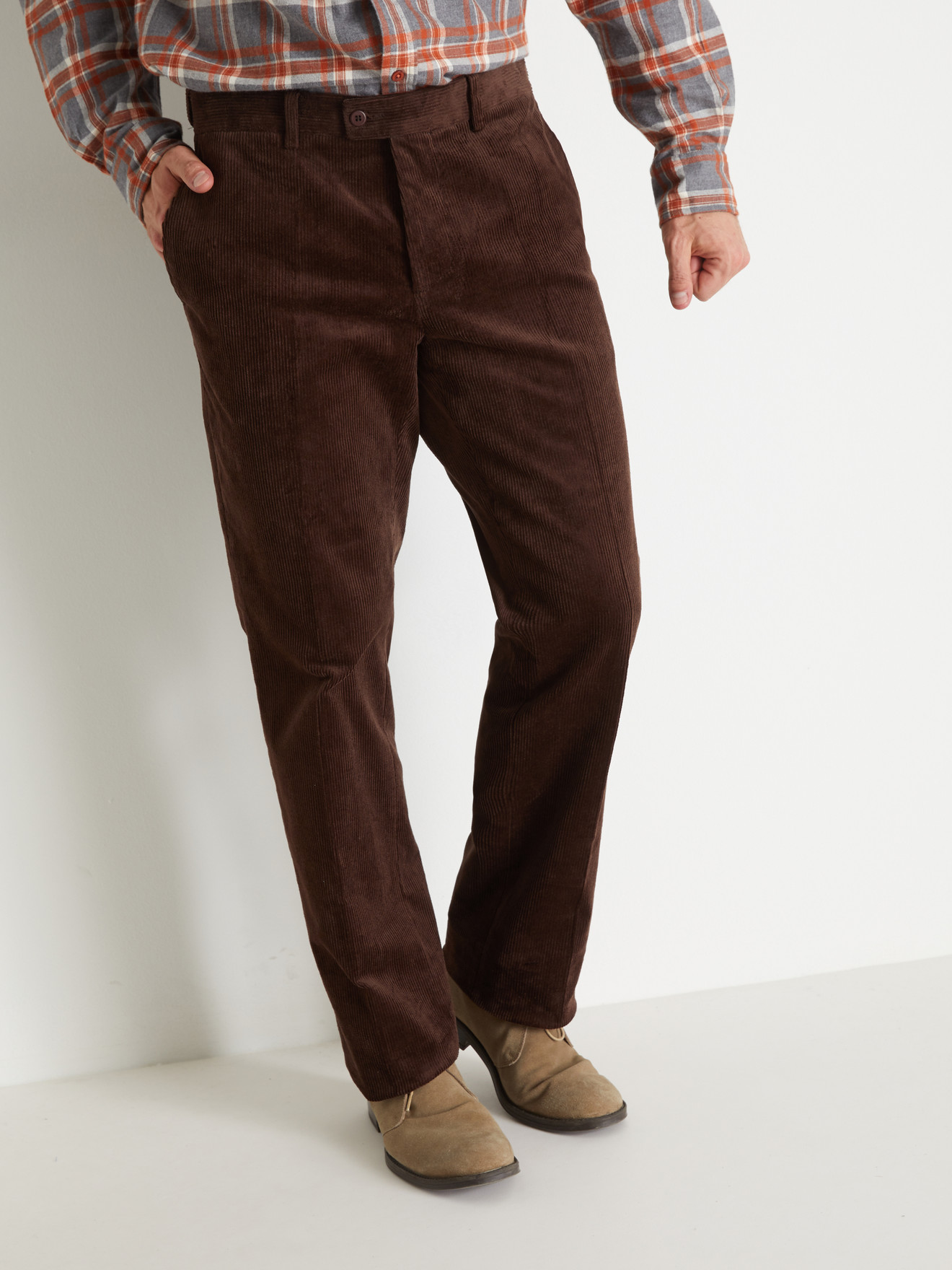 Pantalon velours à ceinture réglable