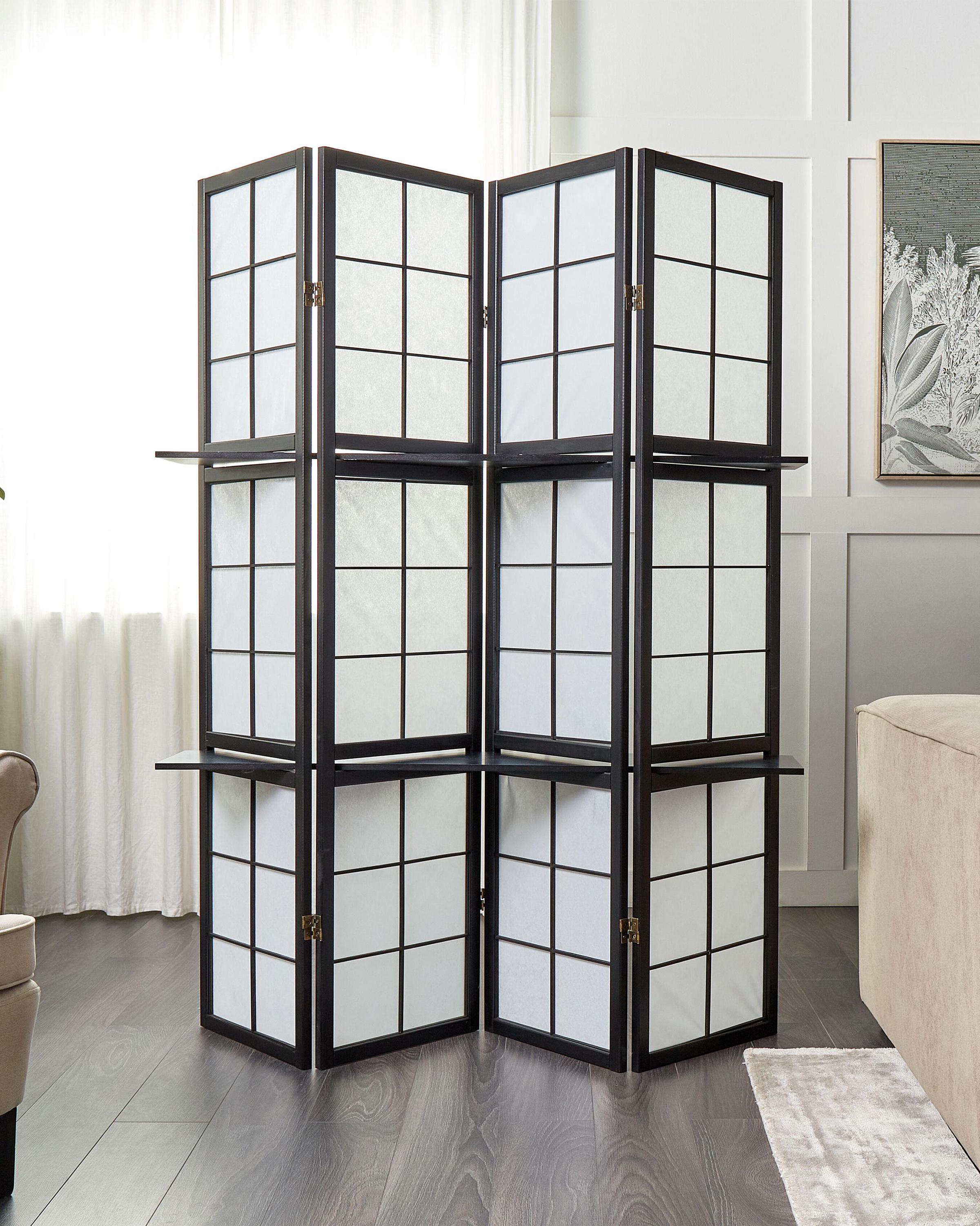 Roomdivider met 4 panelen GOMAGOI Zwart 120 cm 170 cm