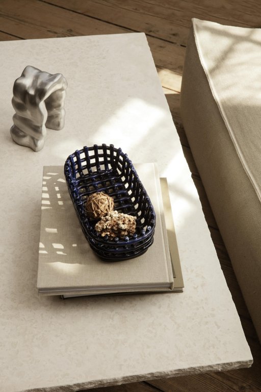 Ferm Living Ceramic basket opbergmand oval Cashmere