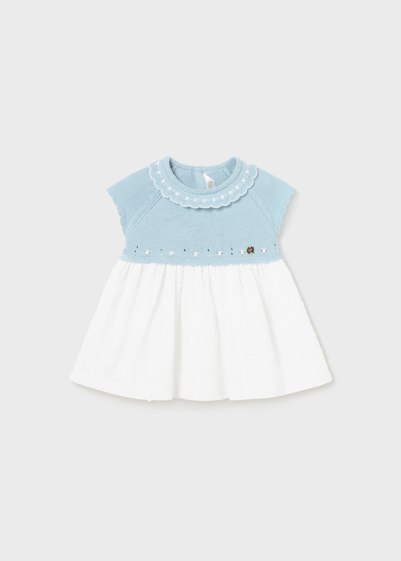 Vestido Better Cotton Newborn em mistura de linho e algodão