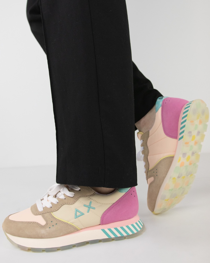 Sun 68 Ally Candy Cane Lage sneakers  - beige