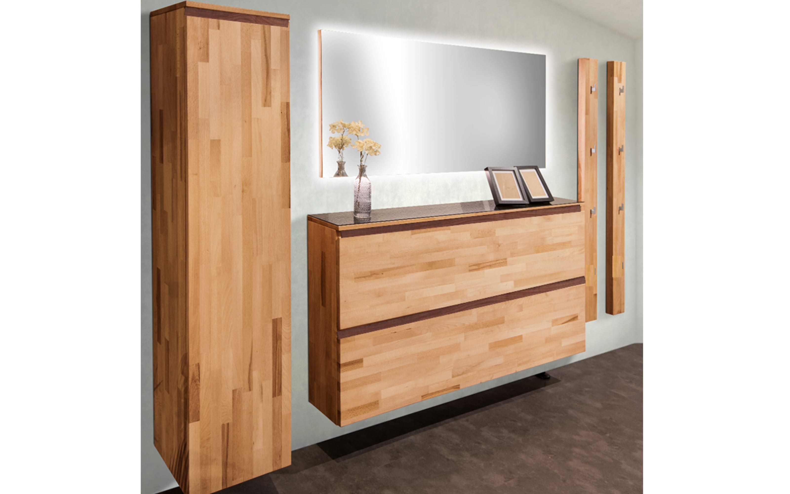 Spiegel II Pour, Kernbuche, 150 x 66 cm