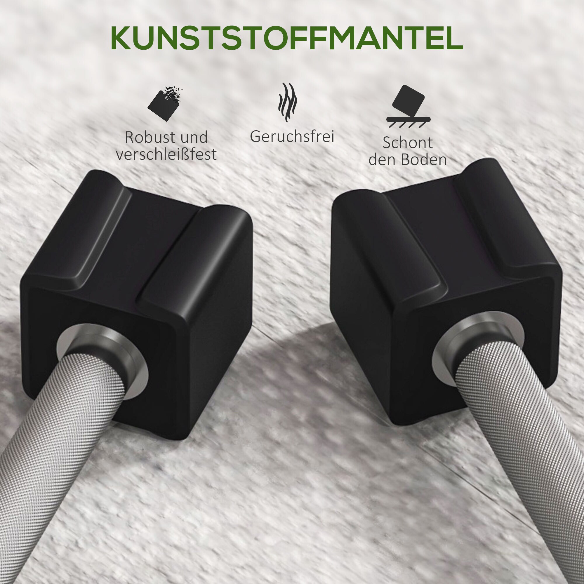 SPORTNOW Kurzhanteln im 2er Set mit je 10 kg schwarz 31L x 10B x 10H cm