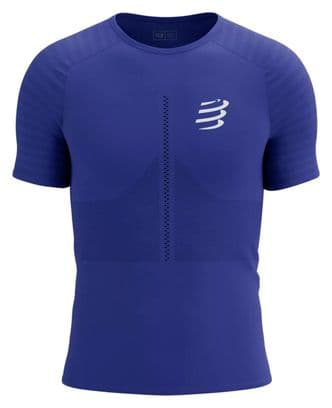 Maillot manches courtes Compressport Racing Bleu