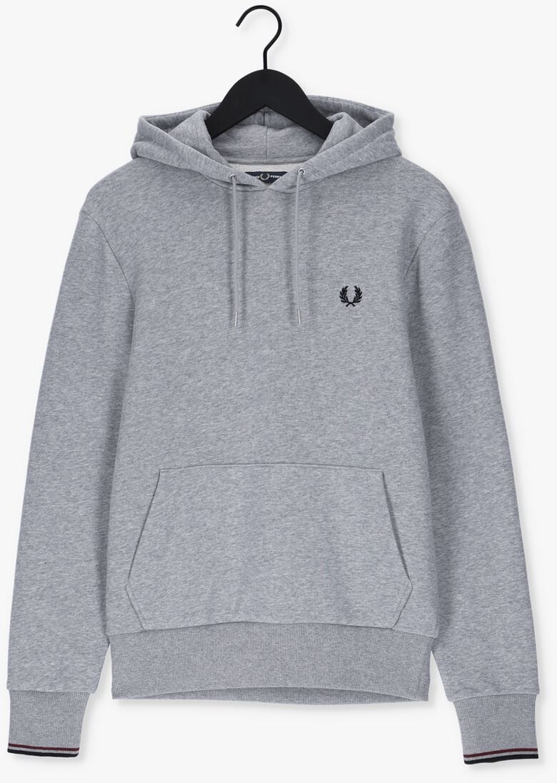 FRED PERRY grijze fred perry sweater tipped hooded sweatshirt