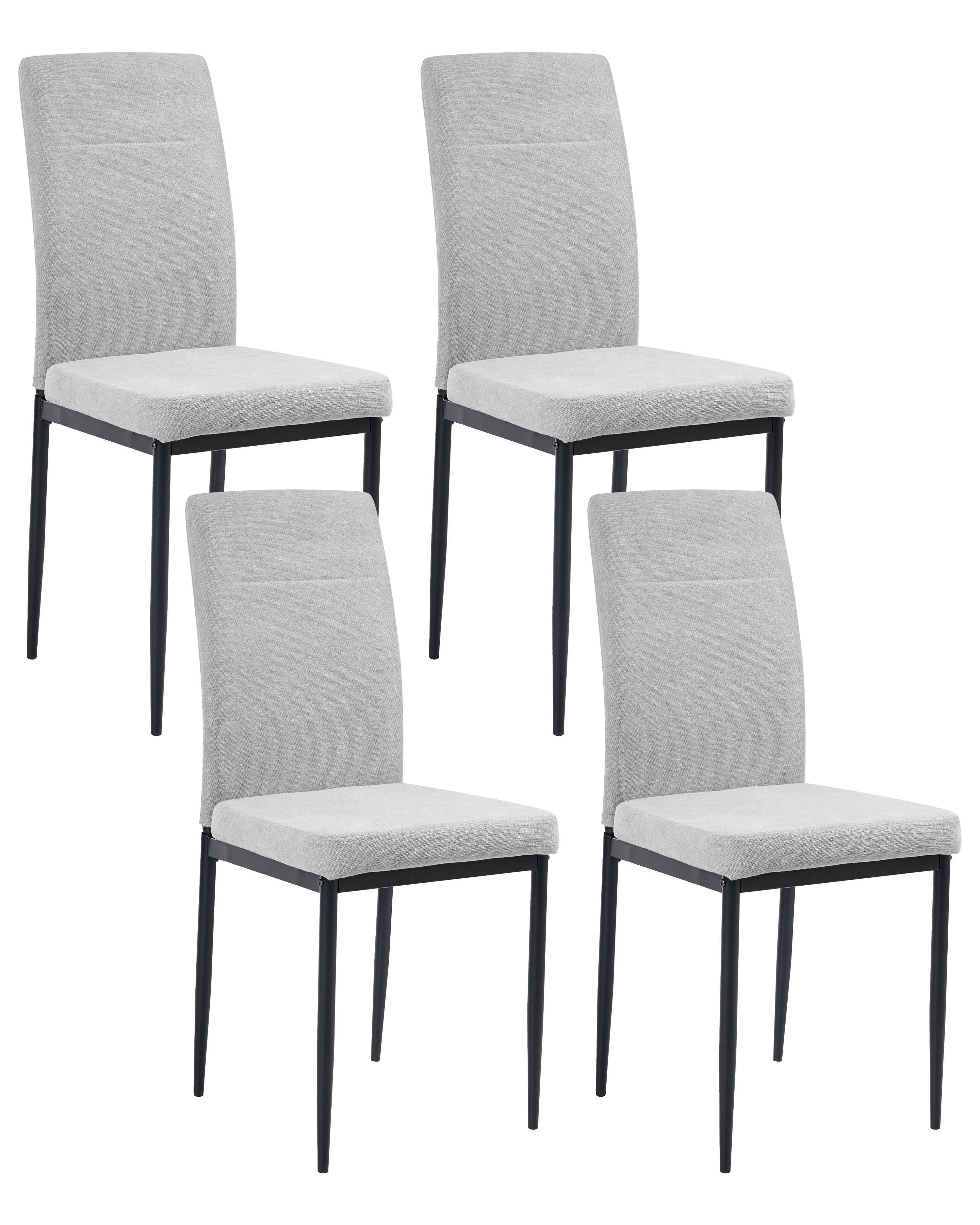 Set van 4 eetkamerstoelen RINER Stof Grijs