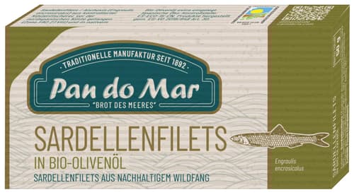 Pan do Mar Sardellenfilets (Anchovis) in Bio-Olivenöl