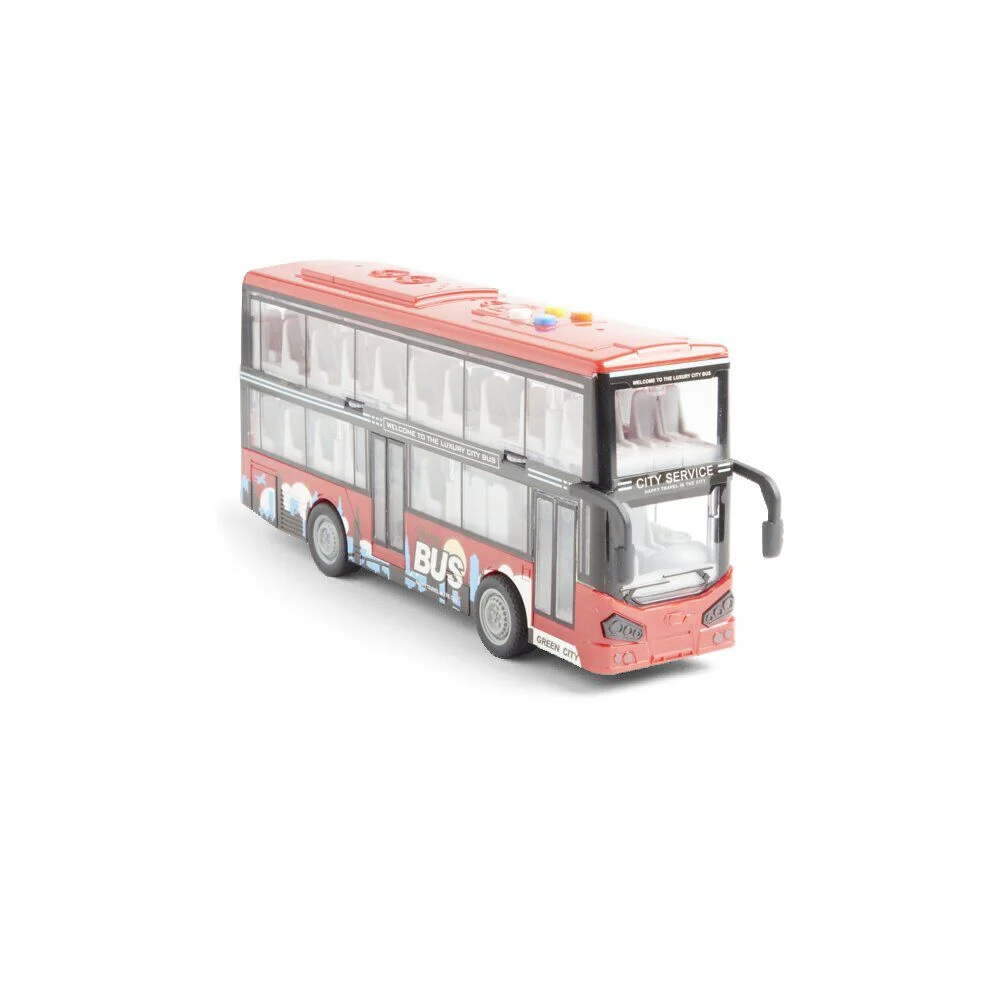Bus sonore et lumineux double niveau gris