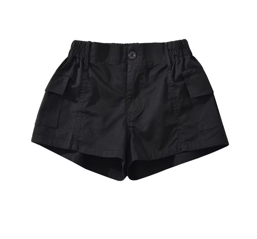 JOWI - Mid Rise Plain Cargo Shorts