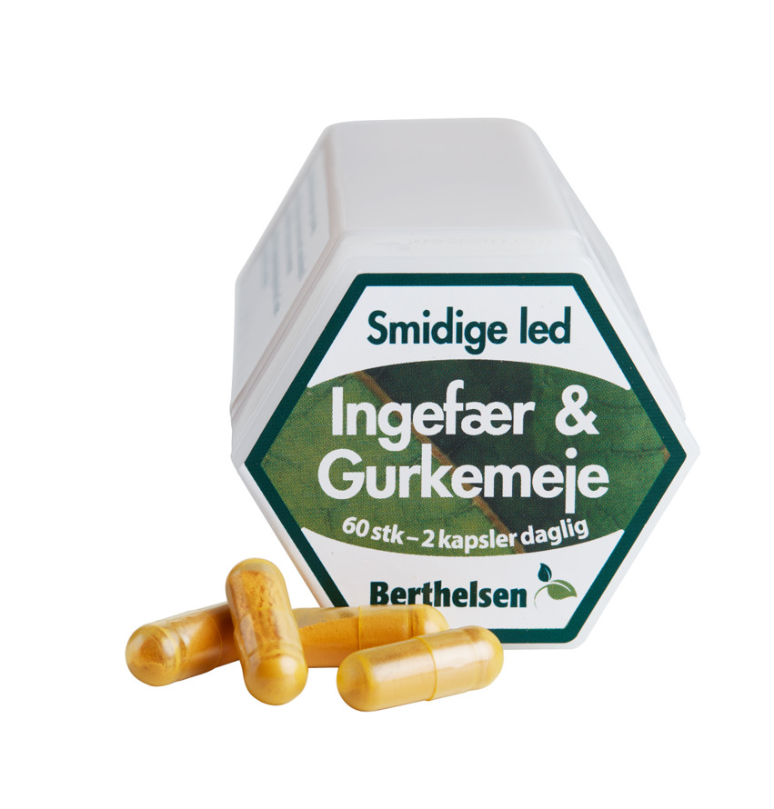 Berthelsen Ingefær og Gurkemeje 60 kaps