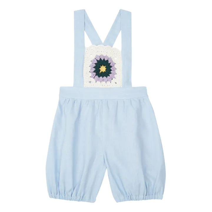 RKO Salopette Lin Crochet | Bleu ciel