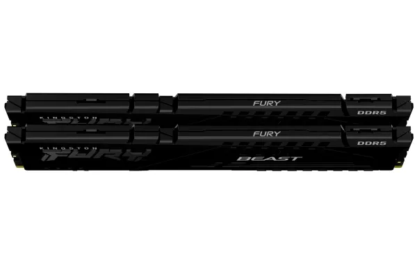 Kingston FURY Beast - DDR5 - sæt - 64 GB: 2 x 32 GB - DIMM 288-PIN - 6400 MHz / PC5-51200 - CL32 - 1.4 V - ikke bufferet - on-die ECC - sort