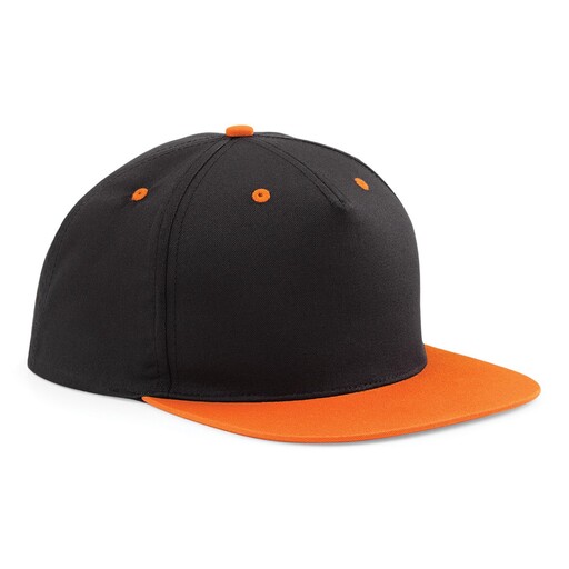 Boné/Viseira Beechfield Snapback, 2 cores, 5 painéis (pacote com 2)