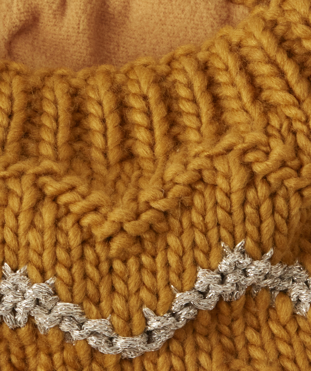 SNOOD JAUNE MOUTARDE EN FIBRES RECYCLÉES BÉBÉ FILLE